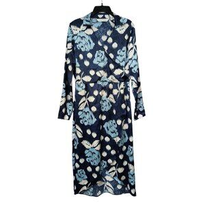 BEAUTIFUL by Lawrence Zarian Women's Printed Faux Wrap Dress Blue Size 8